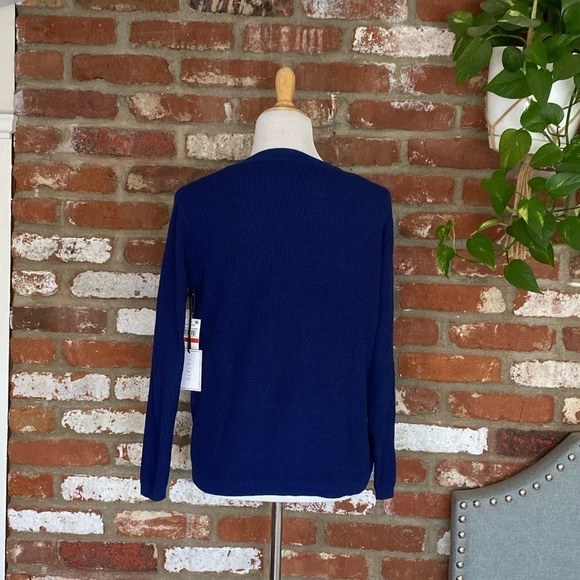1.State blue crew neck sweater with side buttons pull over Size XS - Picture 5 of 8
